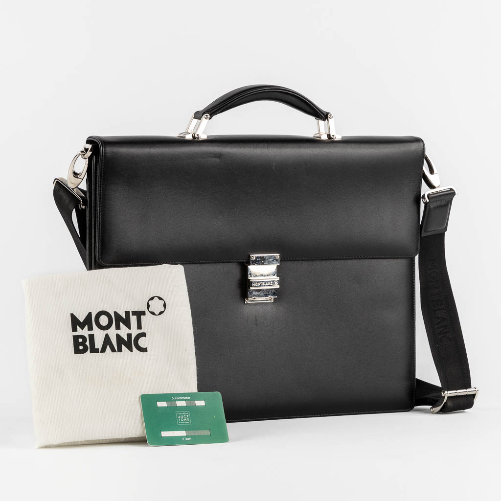 Montblanc, Meisterstück Briefcase, black leather. 