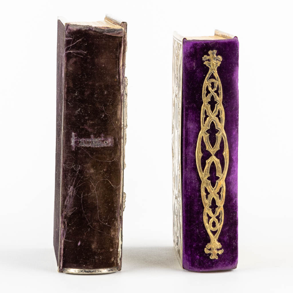 Two richly decorated Devotional pocket books, 1846 and 1851. (L:4 x W:10 x H:14 cm)