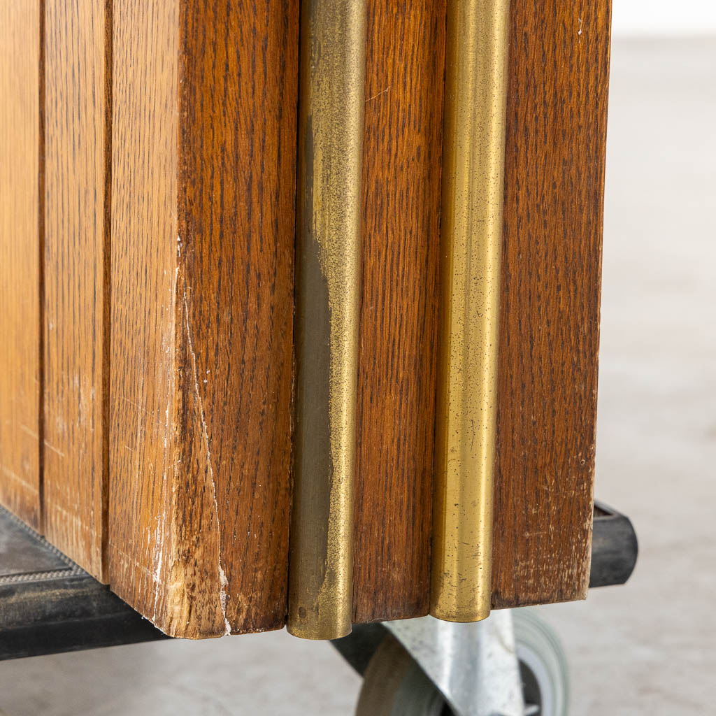 A modernist interior for a Chapel, Altar, Tabernacle, Lectern and table. Circa 1960. (L:45 x W:149 x H:230 cm)