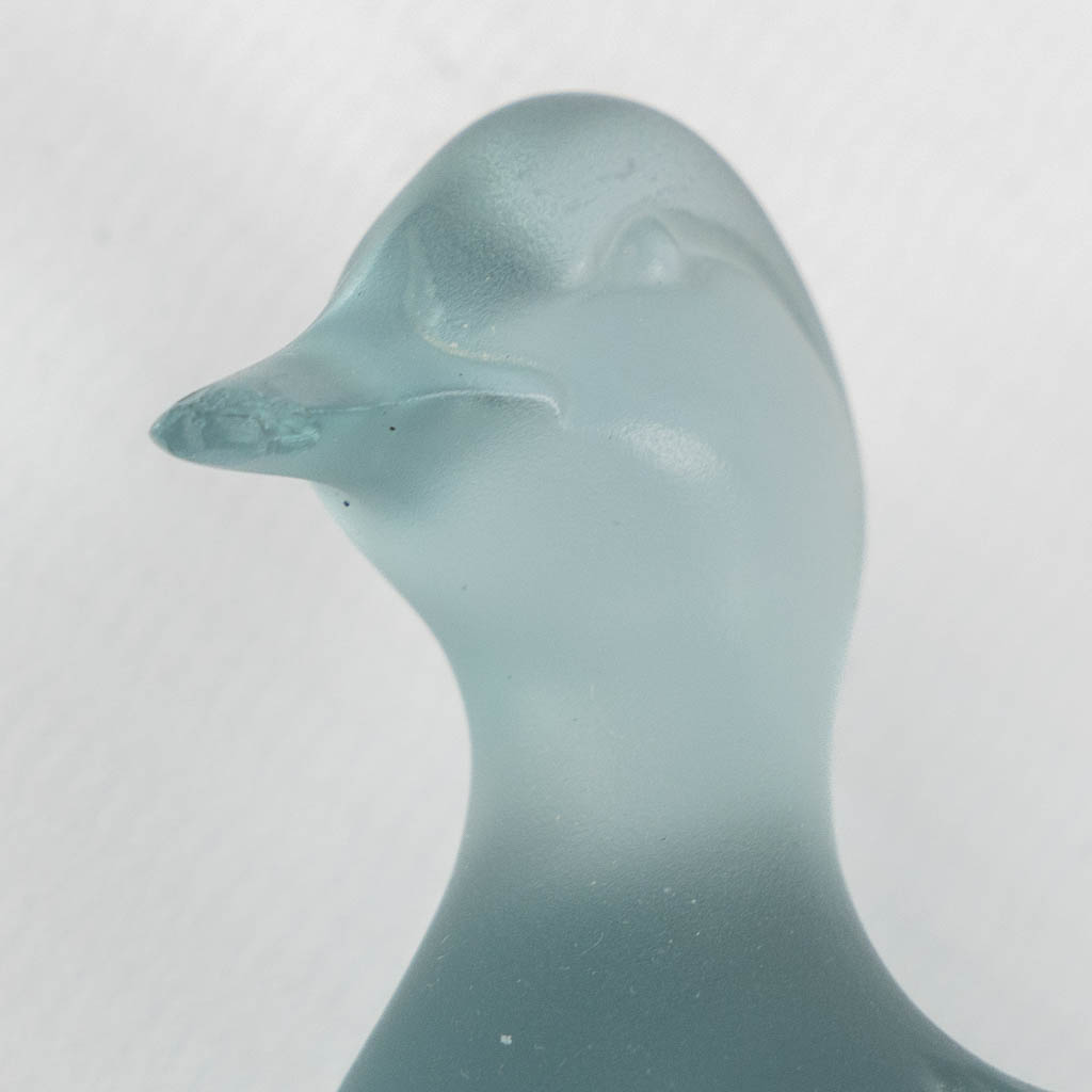 Lalique France, 11 vogels en eenden, kristal. (W:14,5 x H:8,5 cm)