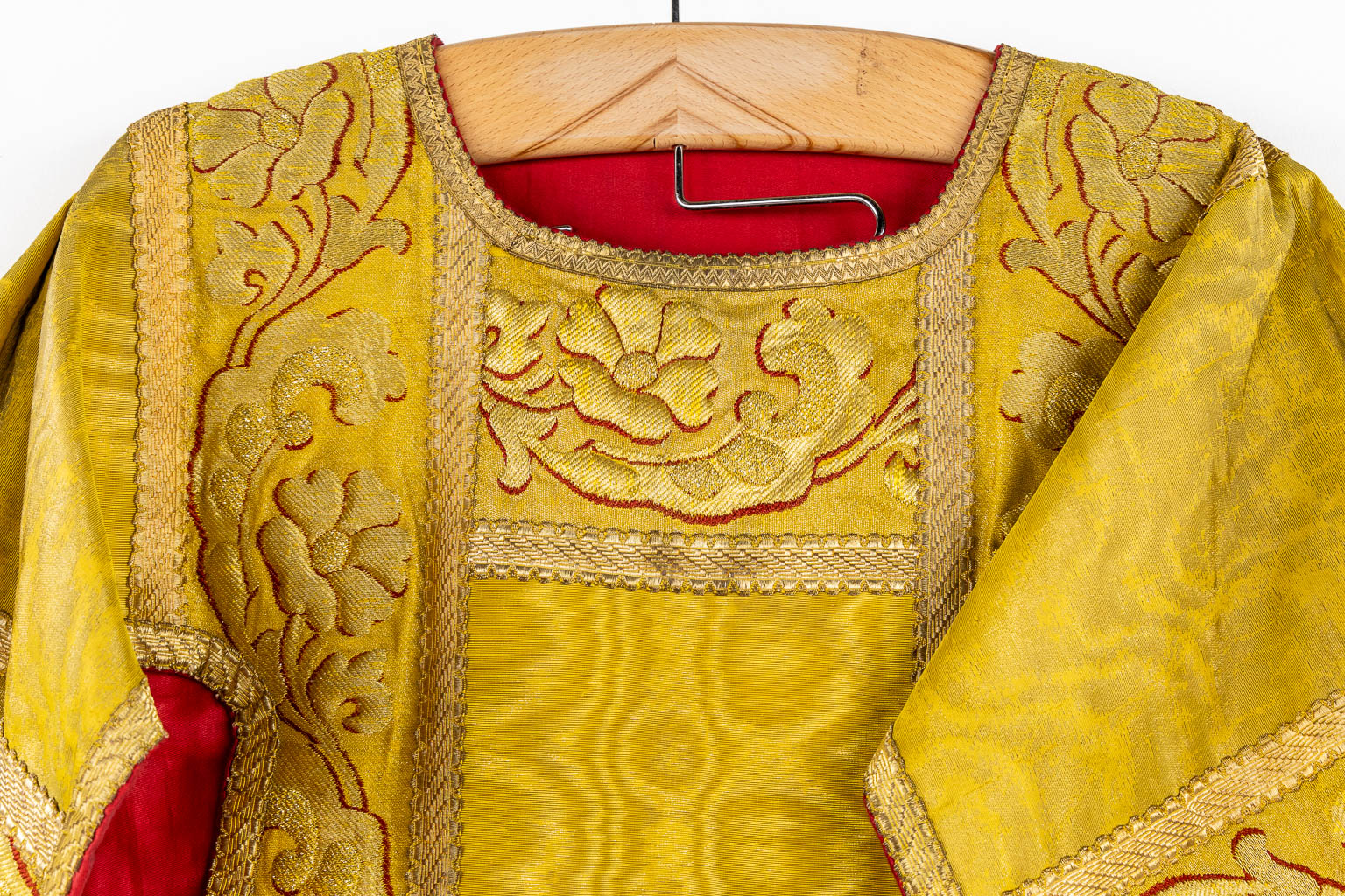 A Cope, a pair of Dalmatics and Two Roman Chasubles, Embroideries.