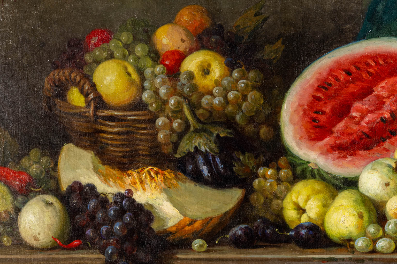 Boris Valentinovic SCERBAKOV (1916-1995) 'Stilleven met groenten en fruit'. 