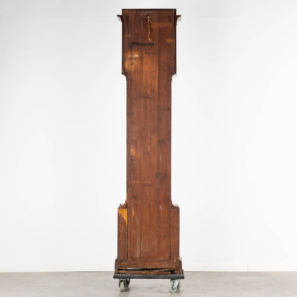 An large Grandfather clock, Compensating pendulum, Hour, seconds and date. Empire, 19th C. (L:26 x W:57 x H:220 cm)