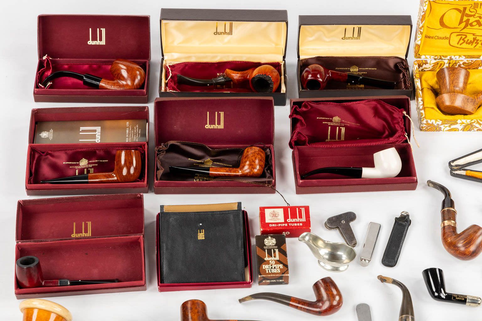 Dunhill, Chatelaine, a large collection of vintage pipes. 