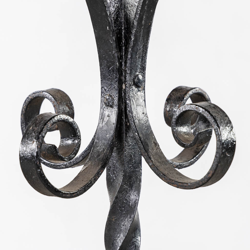 A large Chruch Altar Candelabra, Wrought iron. (H:184 x D:70 cm)