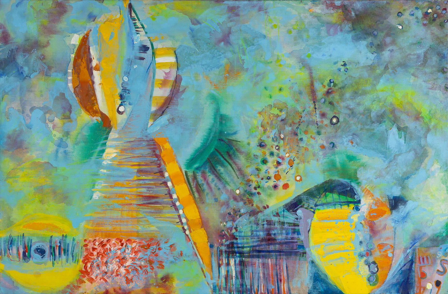 Boris SCHAPOWALOW (1917-2004) 'Composition / Frühling' 1995-1996. (W:128 x H:84 cm)