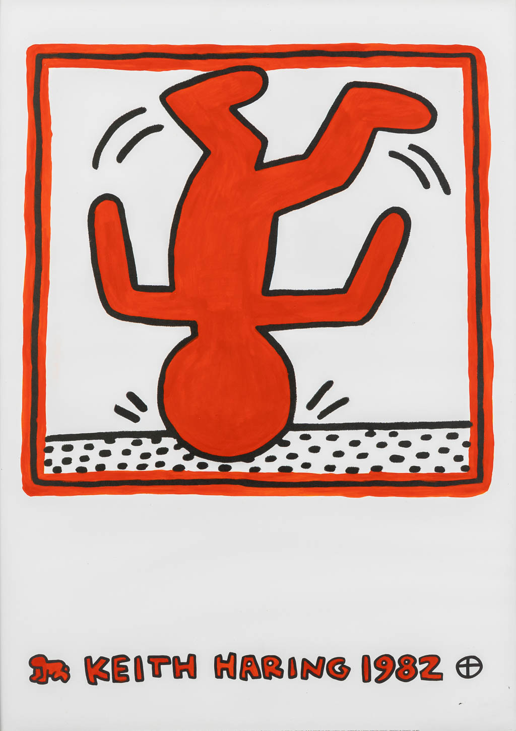 Keith HARING (1958-1990) 'One Man Show (Détail)' print by Tony Shafrazi Gallery. (W:50 x H:70 cm)