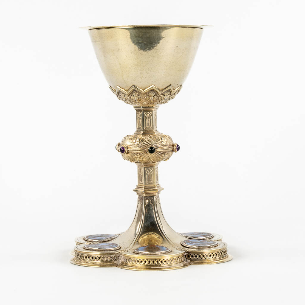 Bourdon, Ghent (Attr.) 'Vermei Chalice', Gothic Revival style. Silver. 793g. 