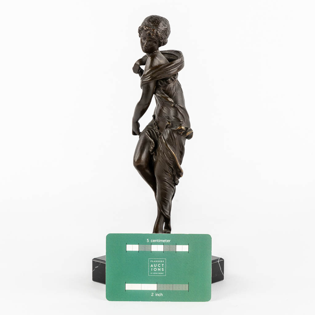 A small bronze figurine of a lady, Neoclassical.