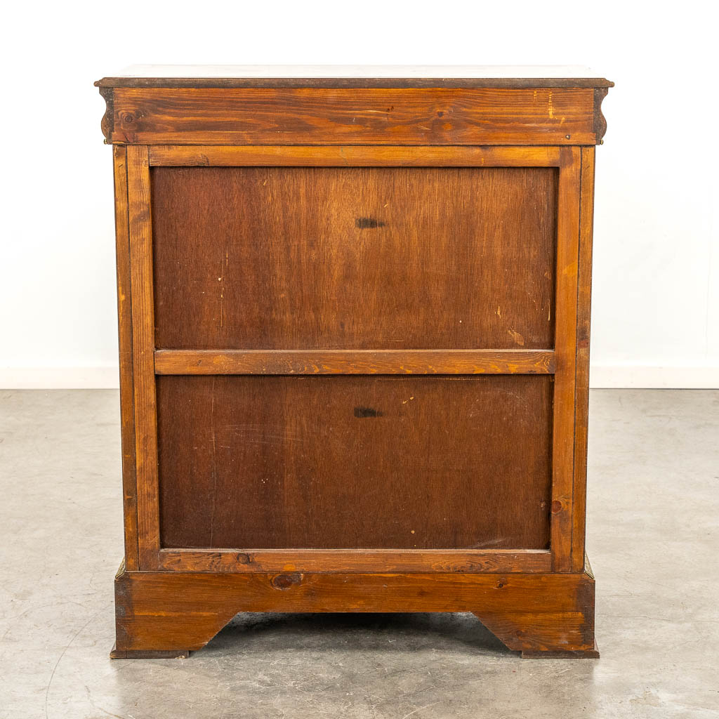 A single door cabinet, marquetry inlay mounted with bronze. 20th C. 