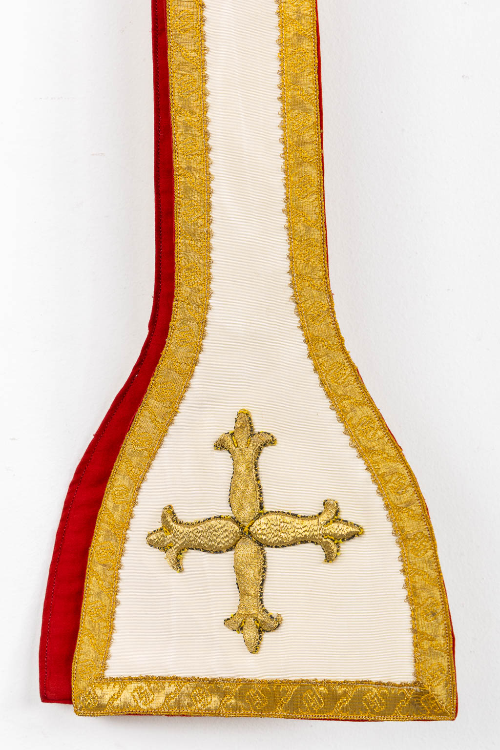 A Humeral veil and various embroideries for Lithurgical Vestments. 