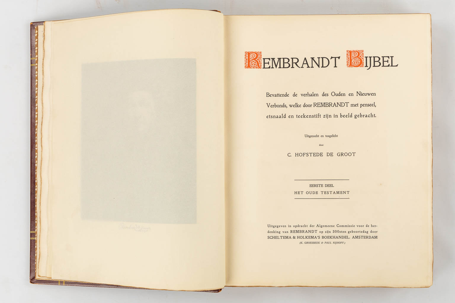 C. Hofstede de Groot - Rembrandt Bijbel. Bevattende de verhalen des Ouden en Nieuwen Verbonds - 1910. (W:40,5 x H:51 cm)