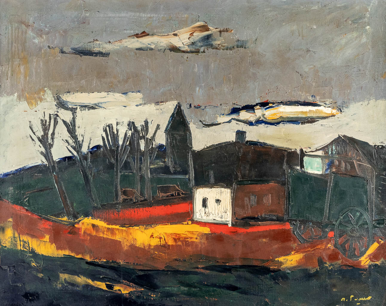 René DE PAUW (1887-1946) 'View on a village' 