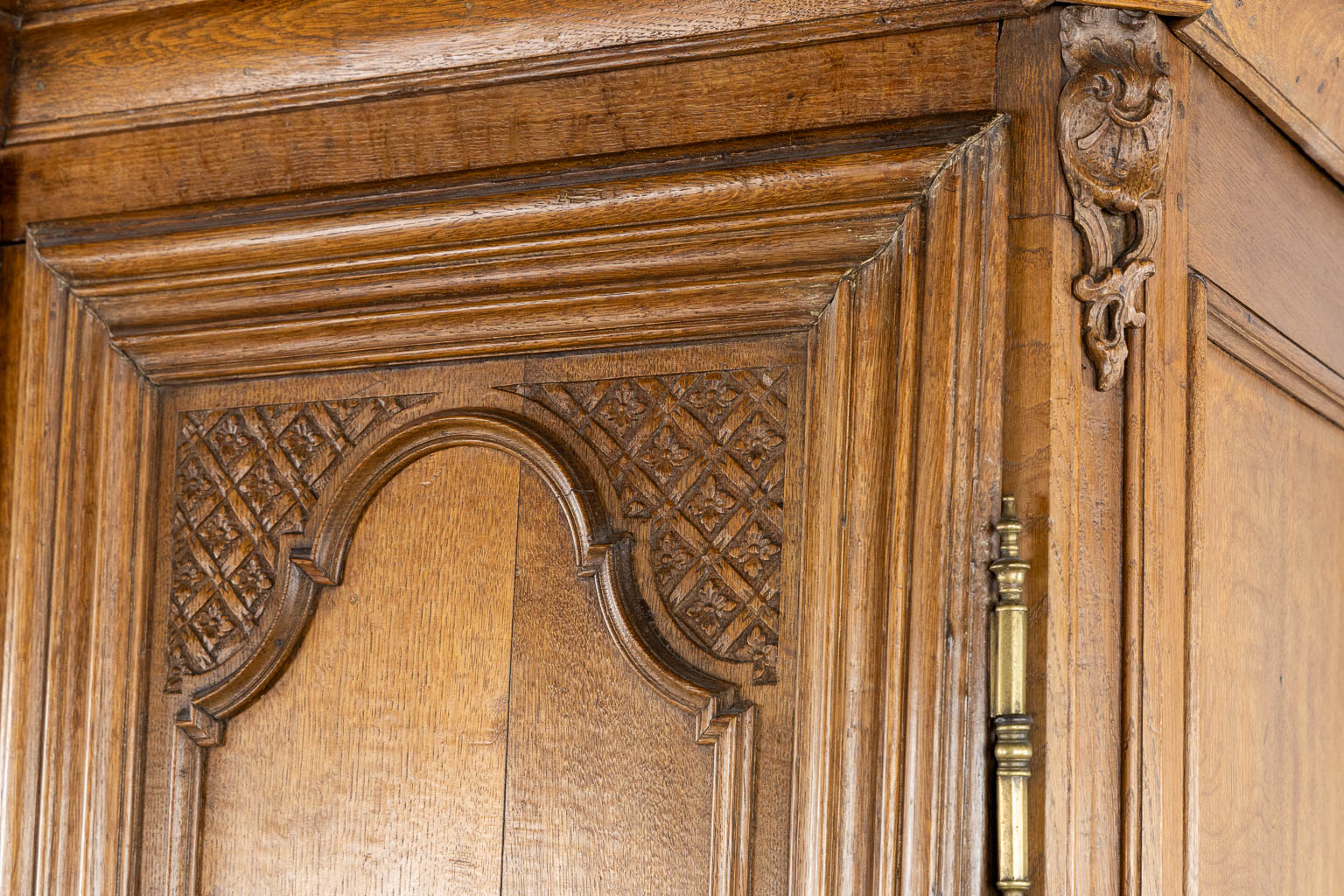 A two-door wardrobe, Louis XIV, 18th C. (L:63 x W:168 x H:235 cm)