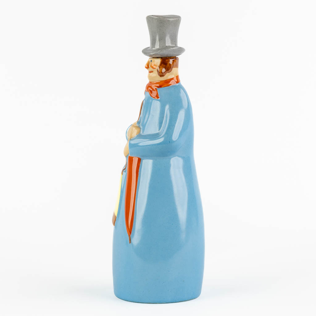 Robj Paris, een figuratieve fles. Art Deco, circa 1930. (L:8 x W:9 x H:26 cm)