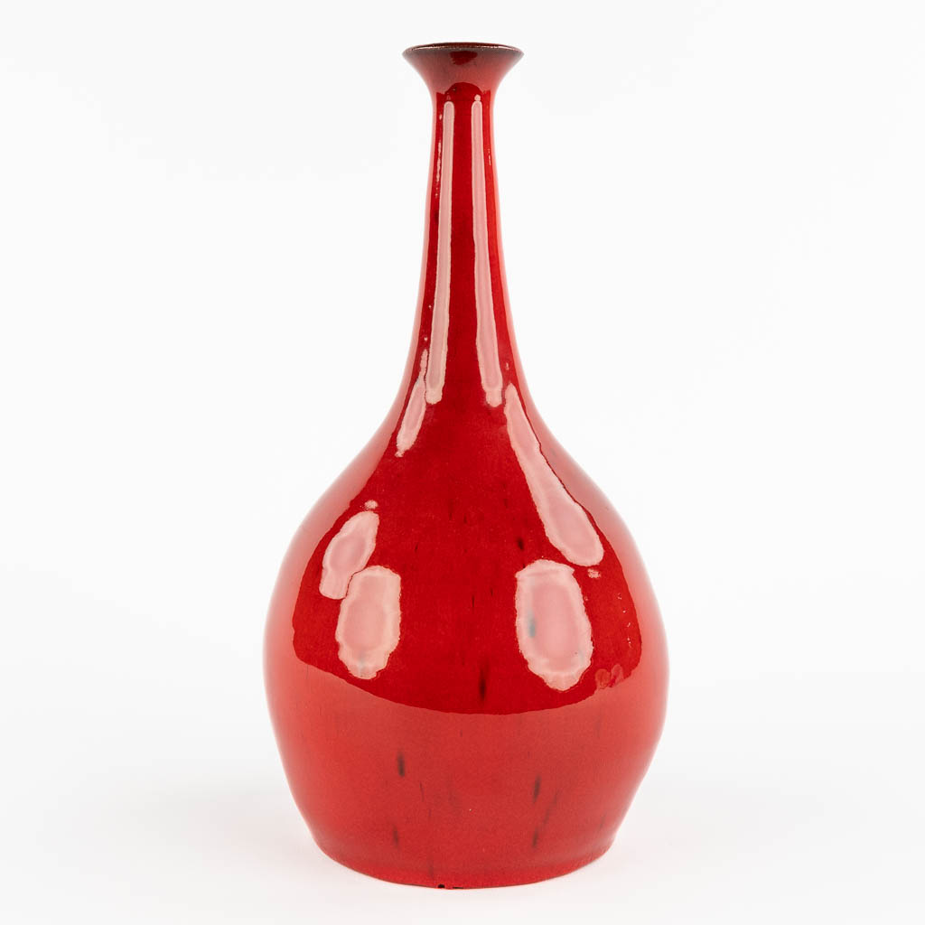 Léon GOOSSENS (XX) 'Vase' glazed ceramics. Circa 1960. (H:30 x D:15 cm)