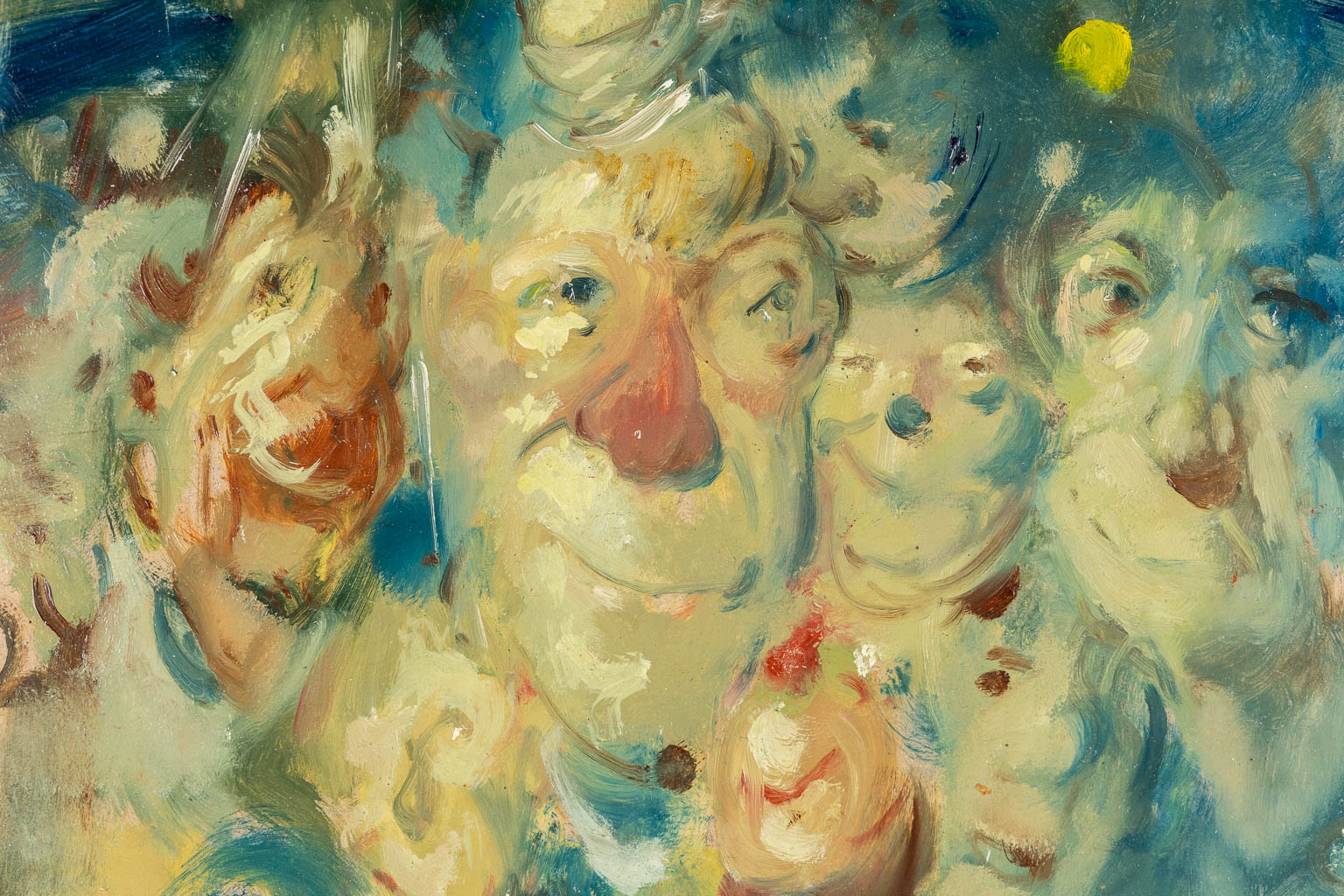 Martin BOLLE (1912-1968) 'Clowns & Zicht op het tuinfeest' (1964)