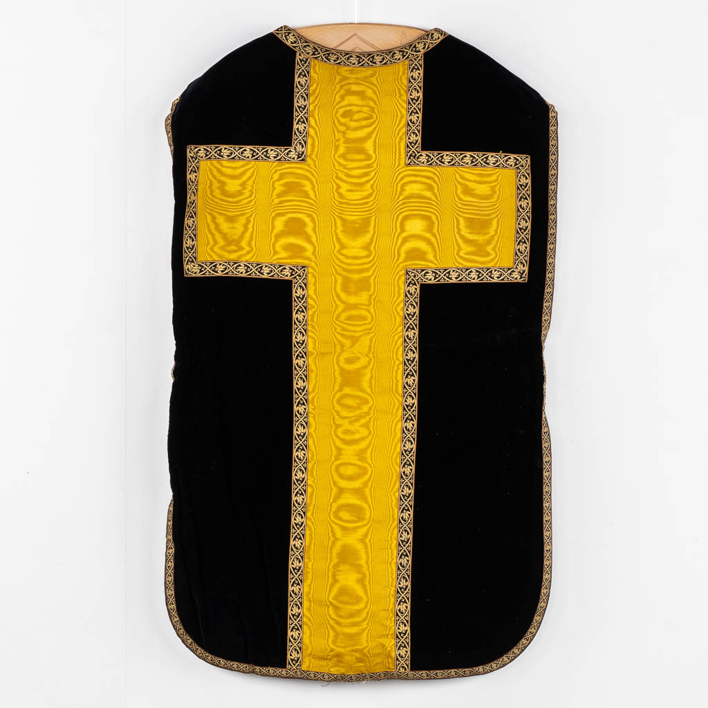 Two Dalmatics and a Roman Chasuble, added are a big collection of stola and maniple. 