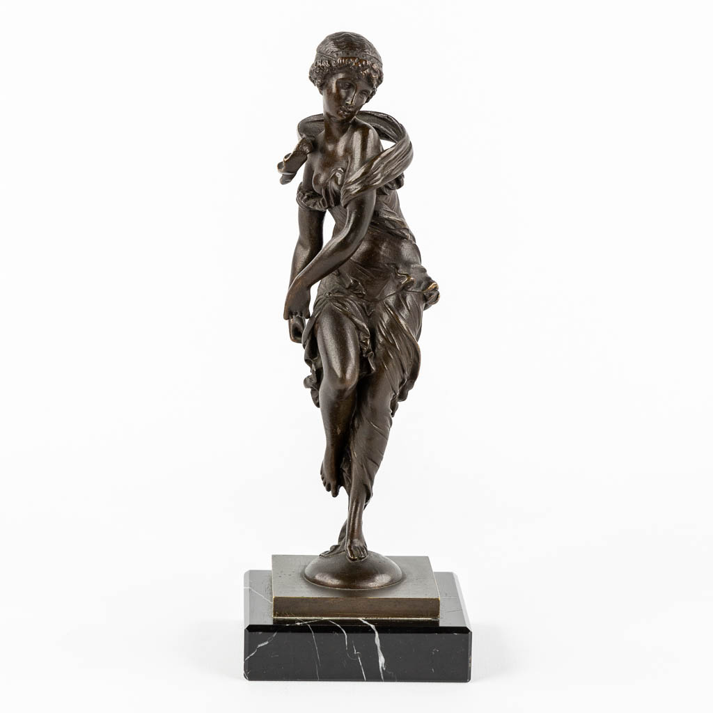 A small bronze figurine of a lady, Neoclassical.