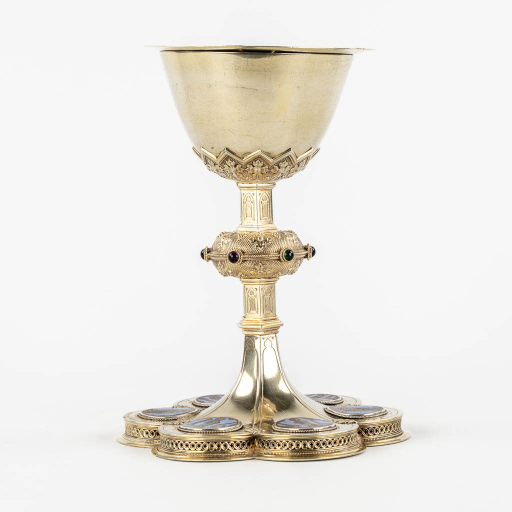 Bourdon, Ghent (Attr.) 'Vermei Chalice', Gothic Revival style. Silver. 793g. 