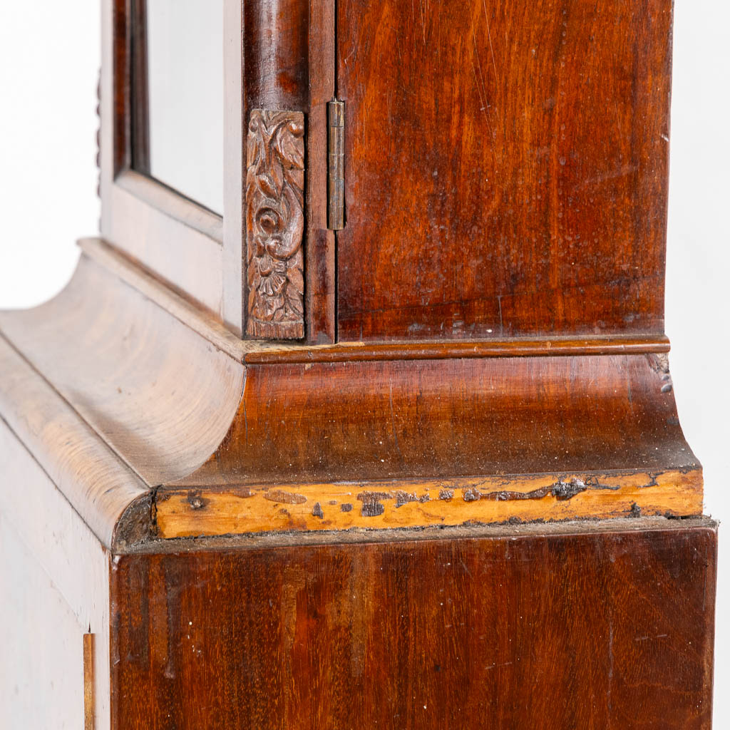 An large Grandfather clock, Compensating pendulum, Hour, seconds and date. Empire, 19th C. (L:26 x W:57 x H:220 cm)