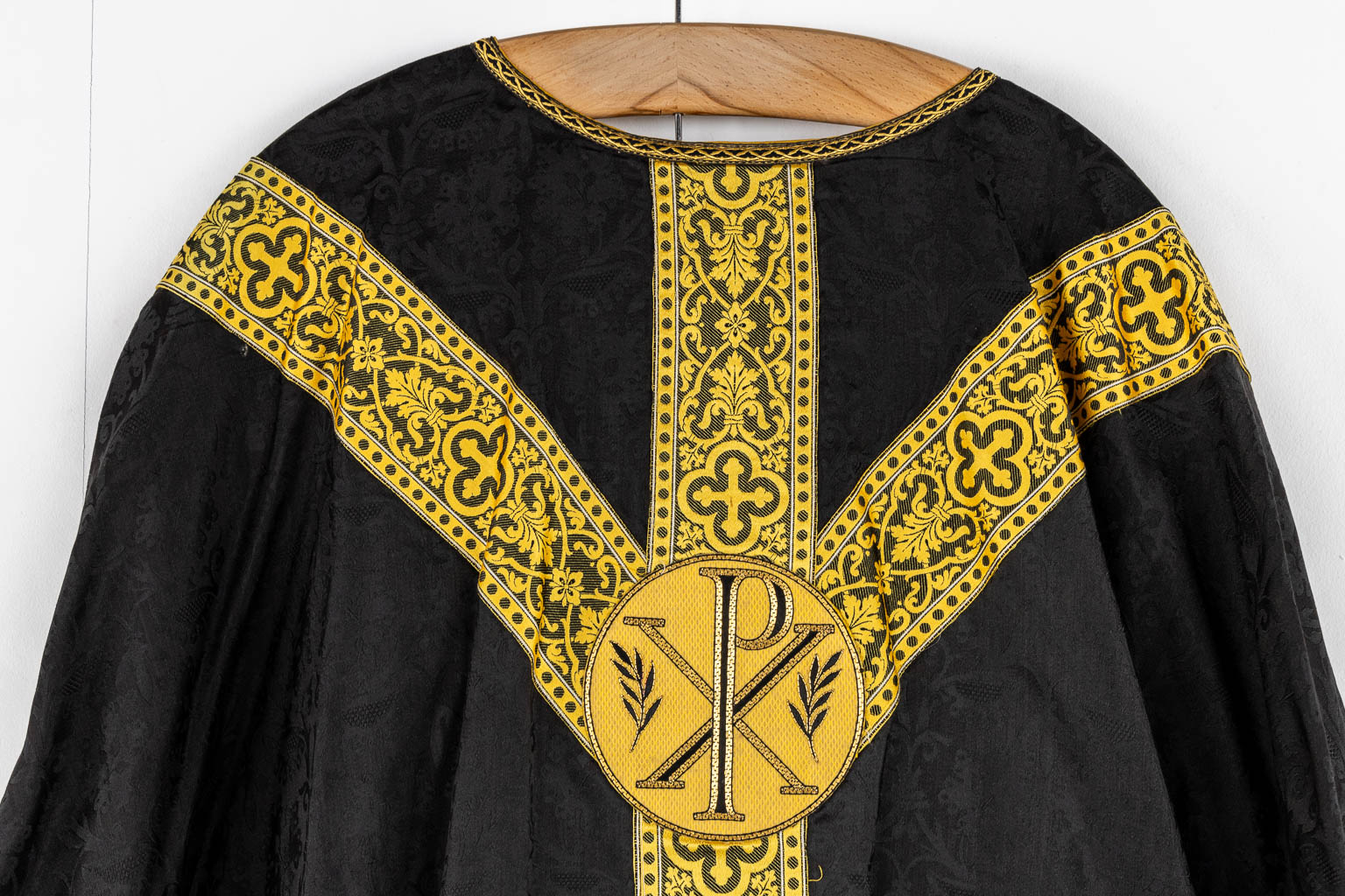 A Cope, thick silver-thread embroideries 'The Eye of Providence', Added a Roman Chasuble and Chasuble. 