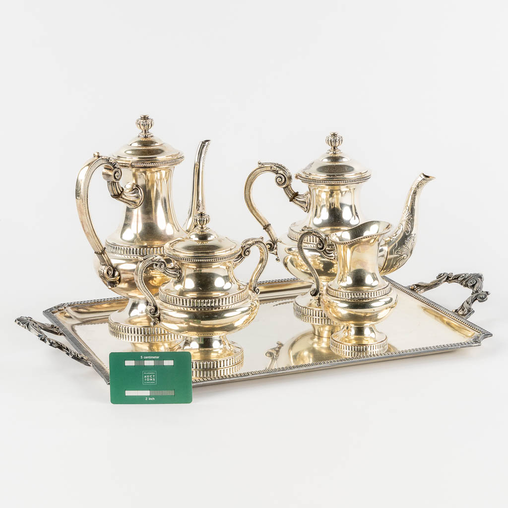 Wiskemann, a silver-plated coffee and tea service, Louis XVI style.