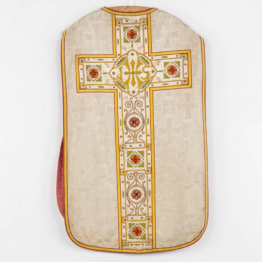 Four Roman Chasubles and matching Stola, embroideries. 