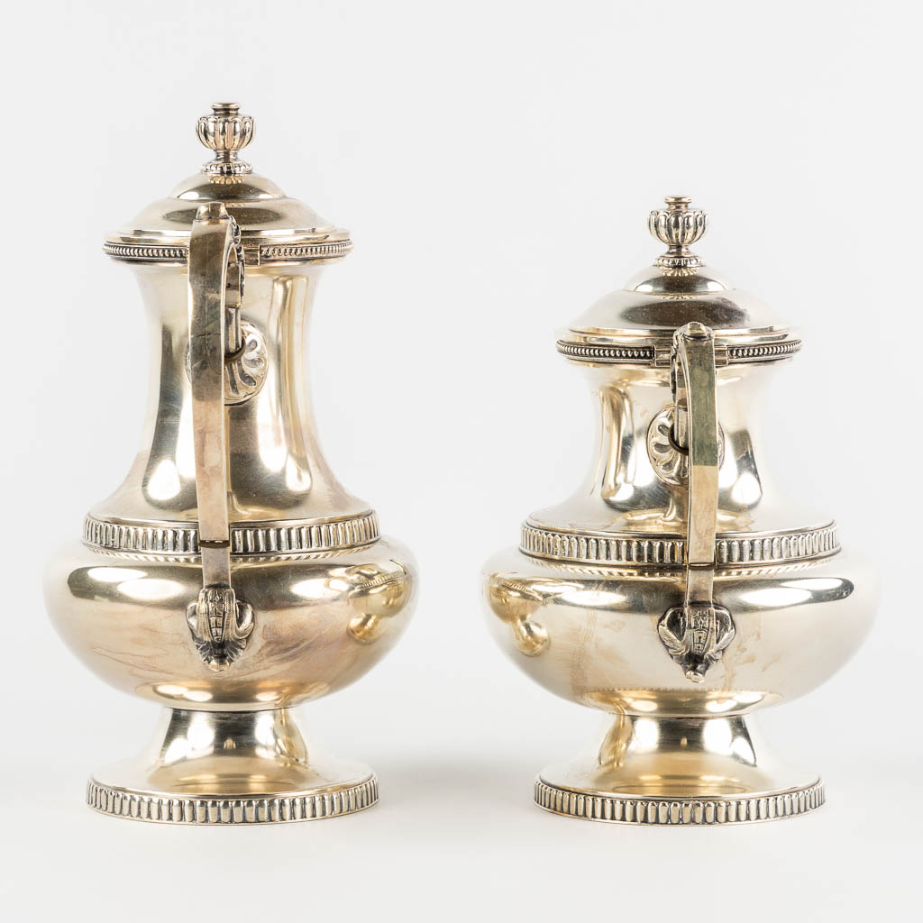 Wiskemann, a silver-plated coffee and tea service, Louis XVI style.