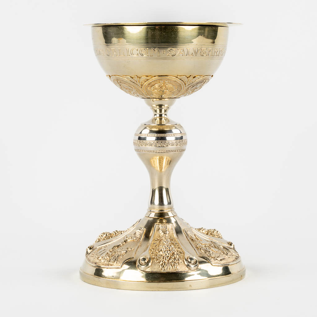 Célestin DE KEUKELAERE (1800-1883) 'Chalice' silver, The Life of Christ', 19th C. 694g. 