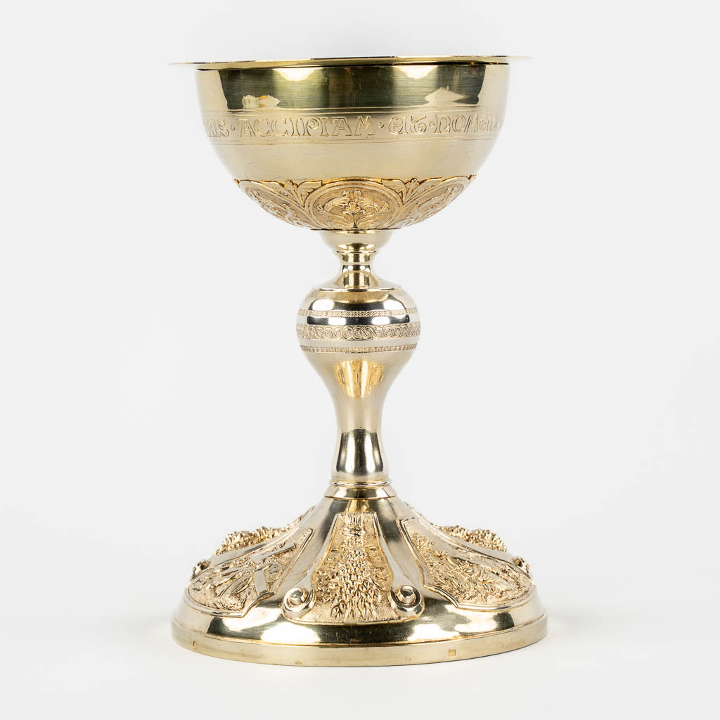 Célestin DE KEUKELAERE (1800-1883) 'Chalice' silver, The Life of Christ', 19th C. 694g. 