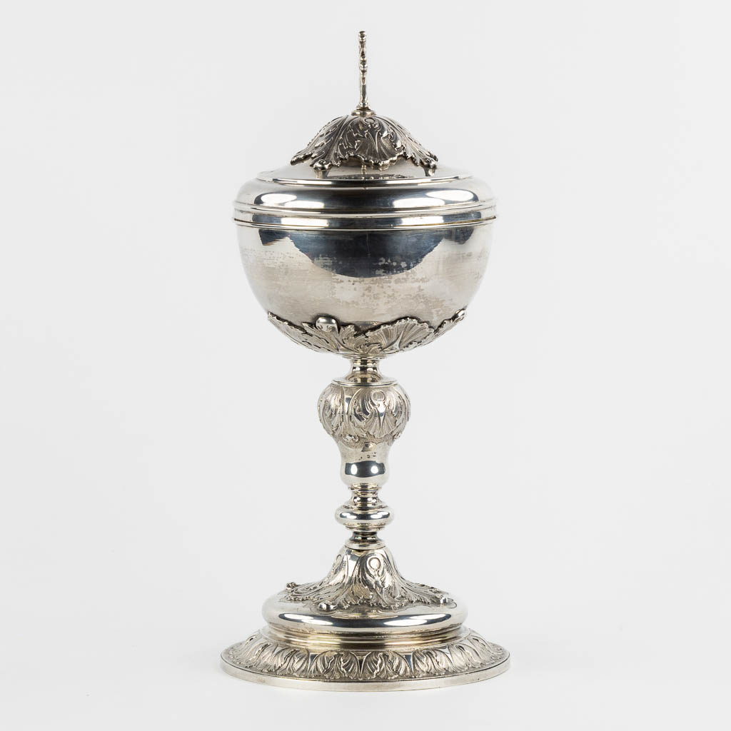 Joannes VAN DAMME (1798-1869)'een zilver ciborie', Brugge. 874g. (H:34 x D:15,5 cm)