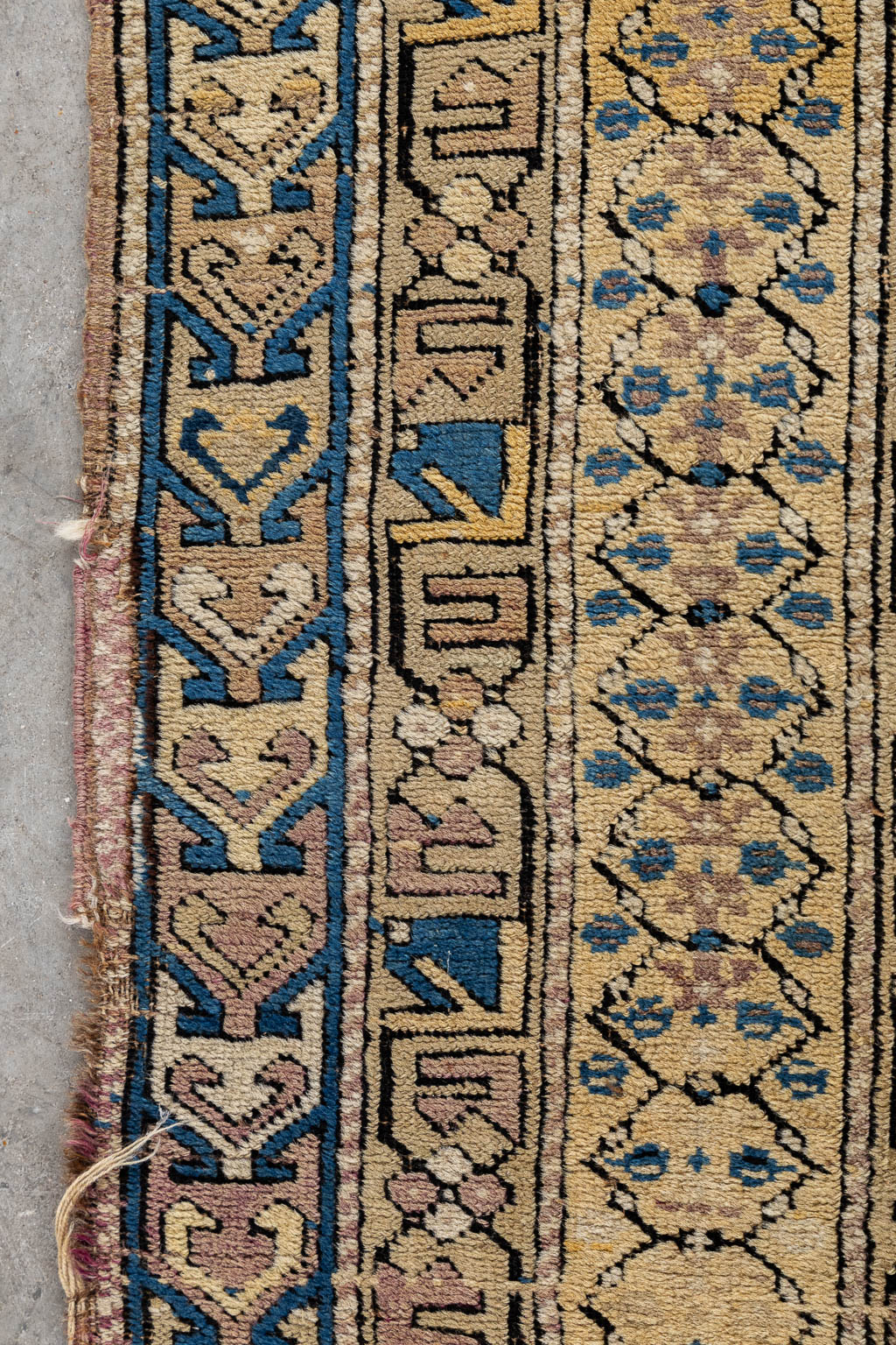 An Oriental hand-made carpet, Caucasian. (W:160 x H:318 cm)