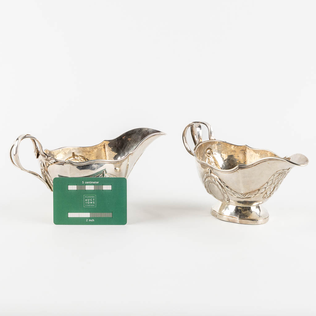 A pair of saucers, silver, Louis XVI. 