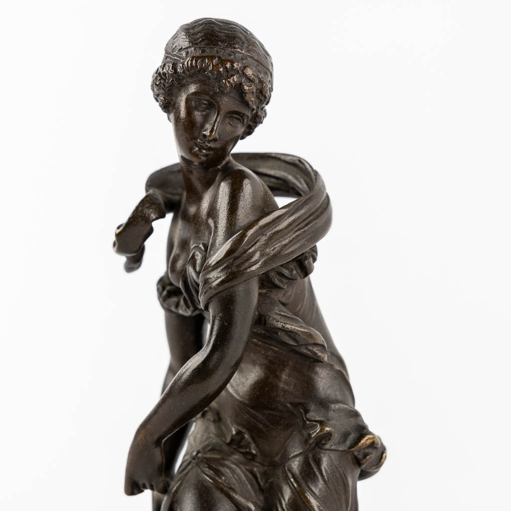 A small bronze figurine of a lady, Neoclassical.