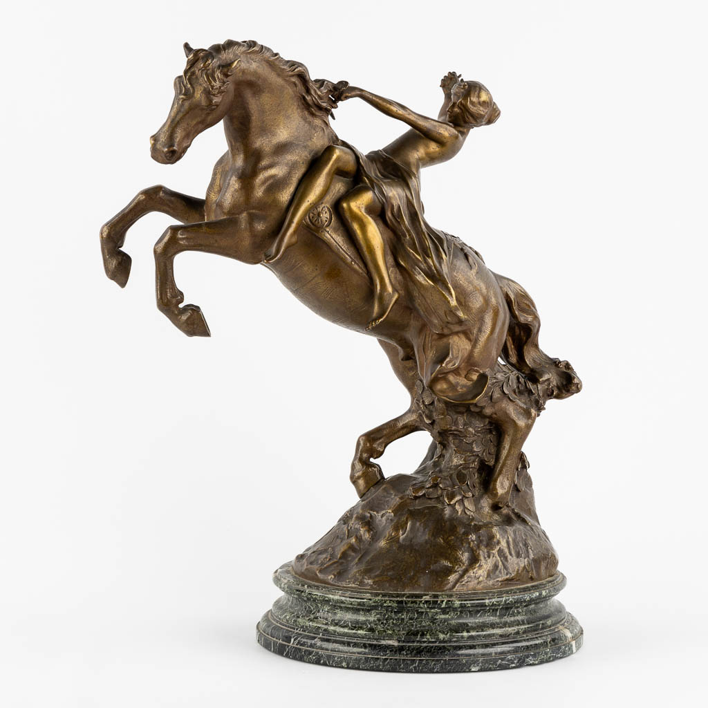 Célestin CALMELS (1822-1906) 'Diane on a horse'. (L:27 x W:39 x H:47 cm)