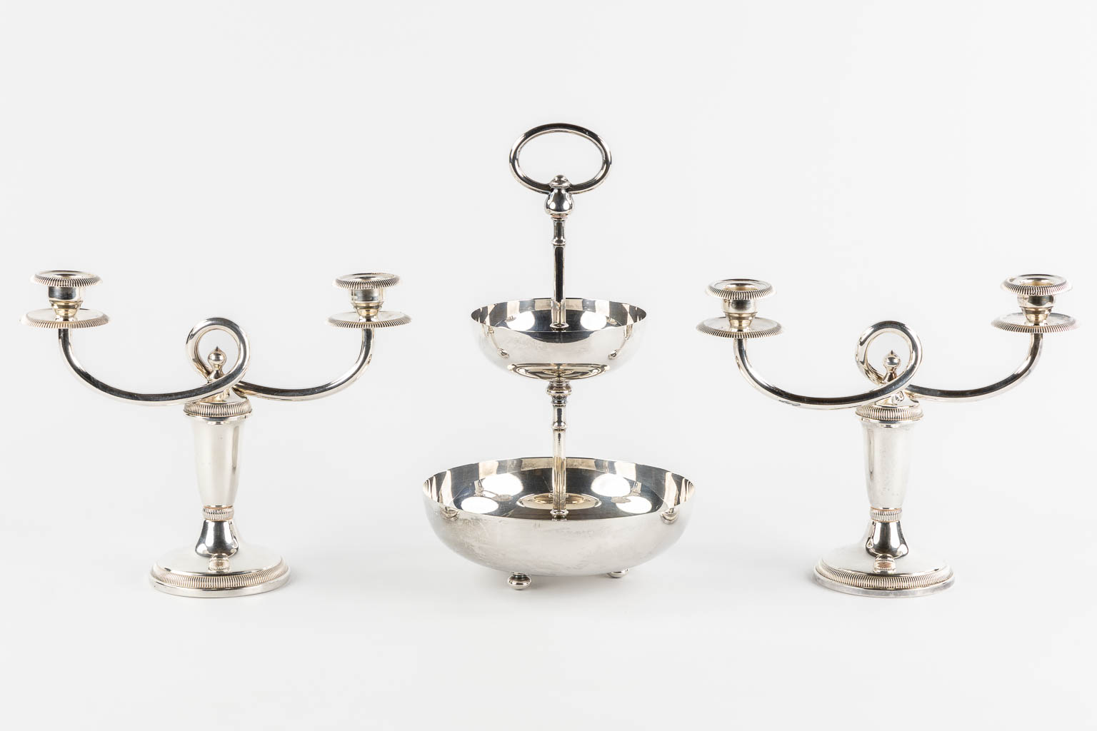 Christofle France and other, 10 pieces of silver-plated table accessories. (W:24 x H:20 cm)