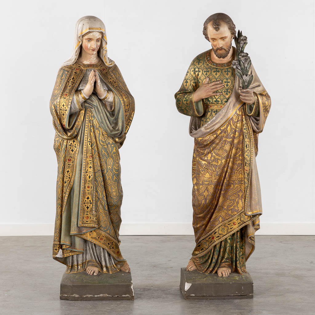 A set of three statues 