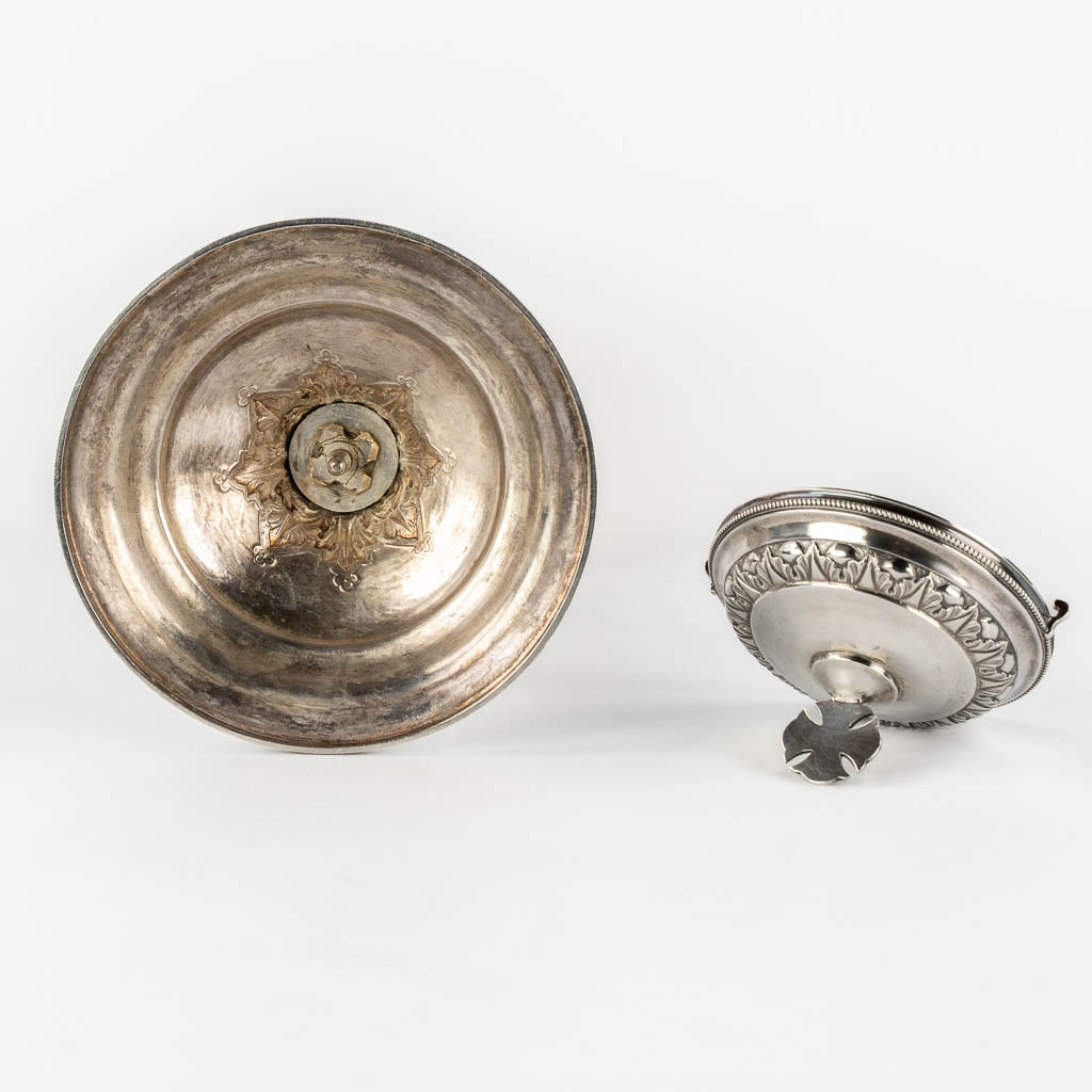 Henricus De Curte (1821-1868) 'Ciborie', Silver. Ghent, Belgium, 19th C. 528g.