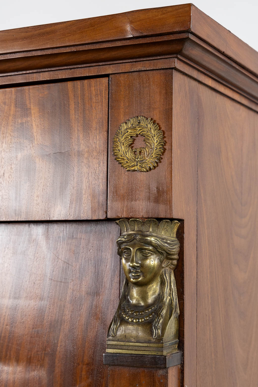 An antique secretaire cabinet, Empire style, 19th C. (L:46 x W:97 x H:149 cm)