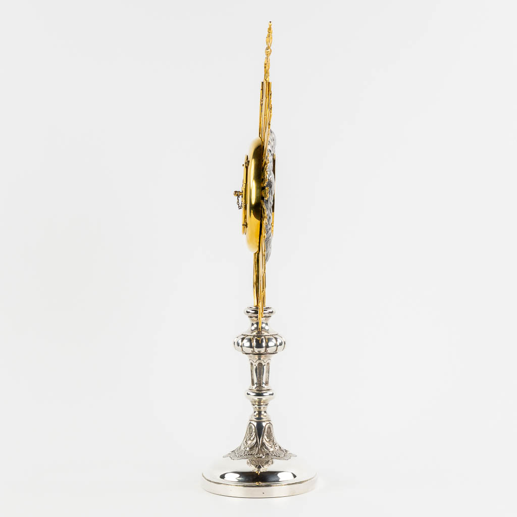 Jean-Baptist Van Damme, Bruges, A Sunburst Monstrance, silver and brass, 19th/20th C. 