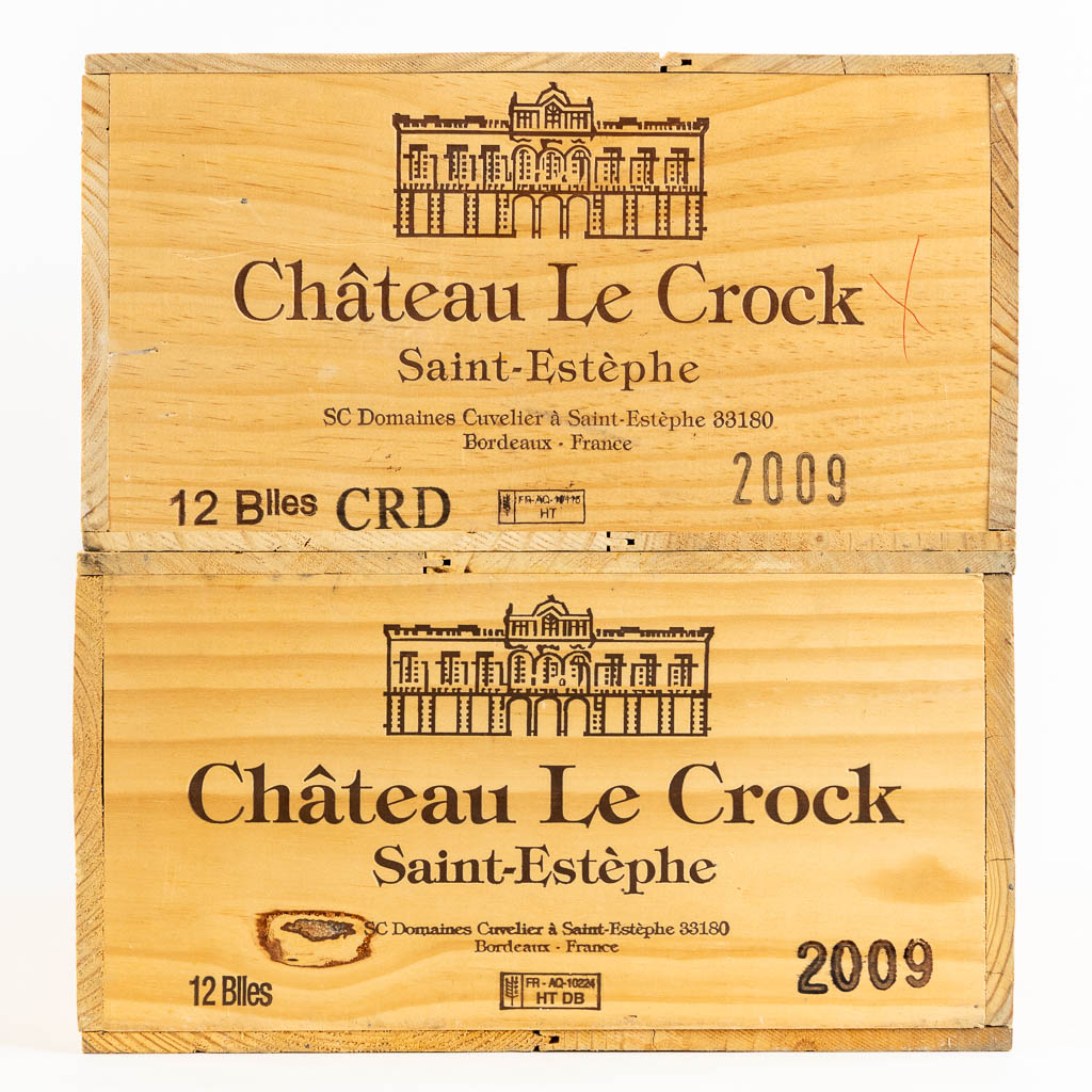 Château Le Crocq, 2009, 24 bottles. (L:33 x W:50 x H:17,5 cm)