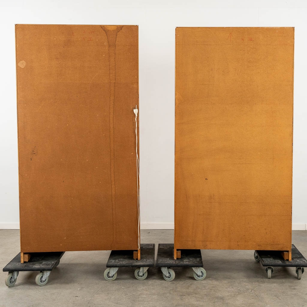 Vandenberghe-Pauvers, a two-piece wall cabinet, veneered wood. (c.1980).