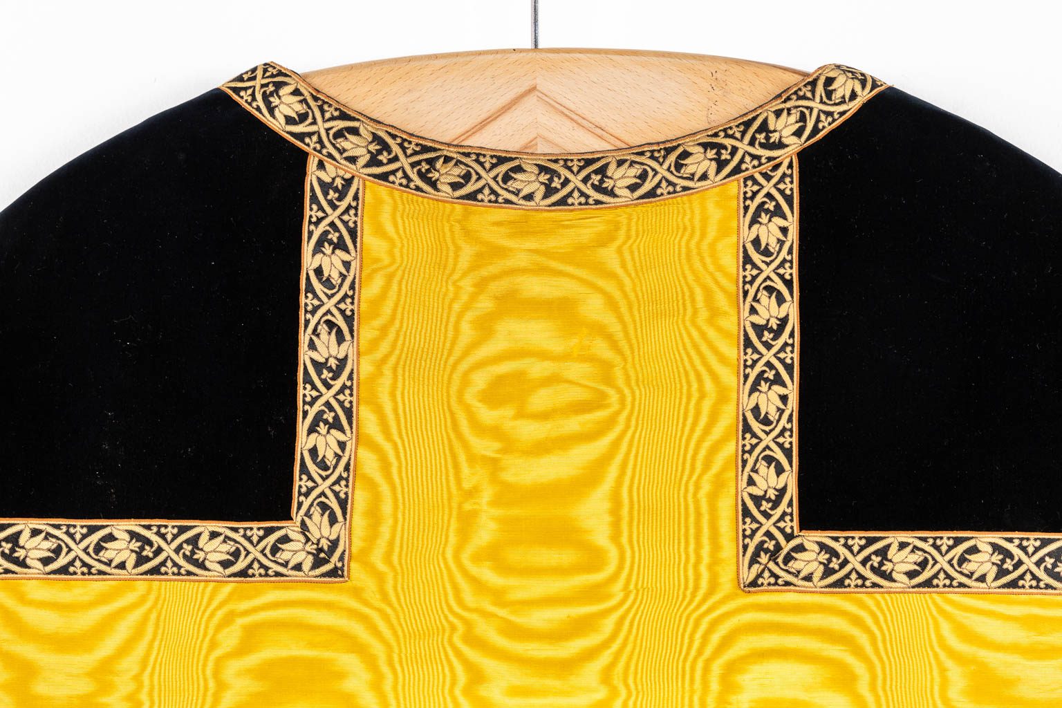 Two Dalmatics and a Roman Chasuble, added are a big collection of stola and maniple. 