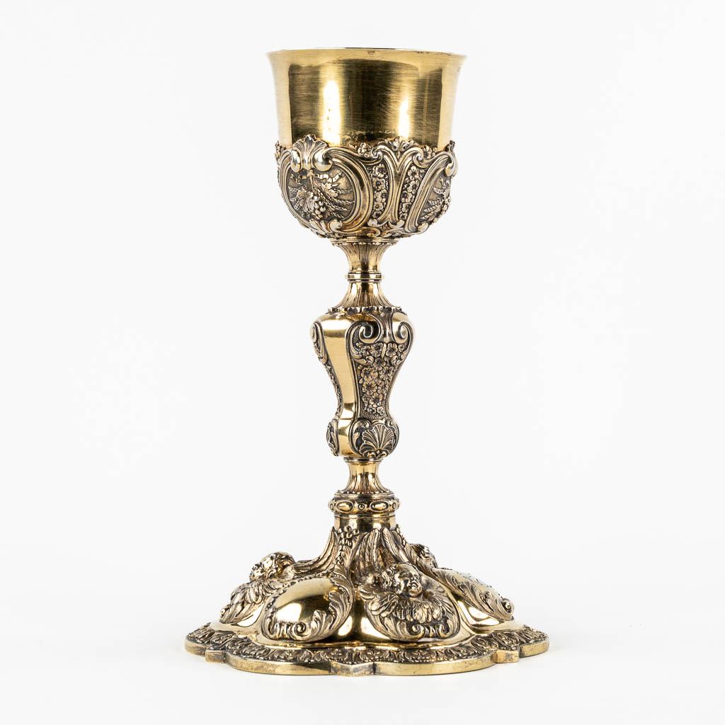 Jan Jacobus VERMANDELE (1788-1859) 'Baroque Revival chalice' Vermeil. Ghent, Belgium. 738g. 