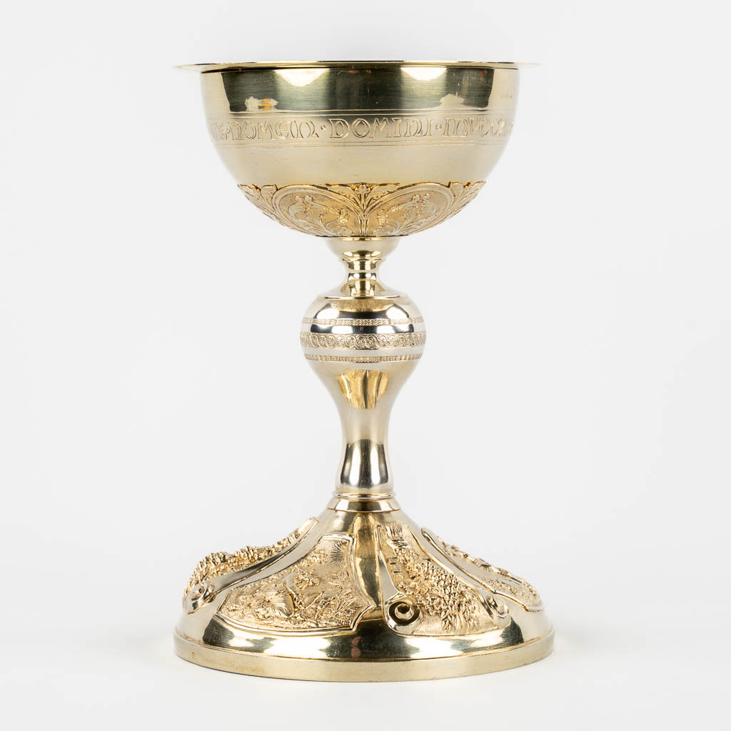 Célestin DE KEUKELAERE (1800-1883) 'Chalice' silver, The Life of Christ', 19th C. 694g. 