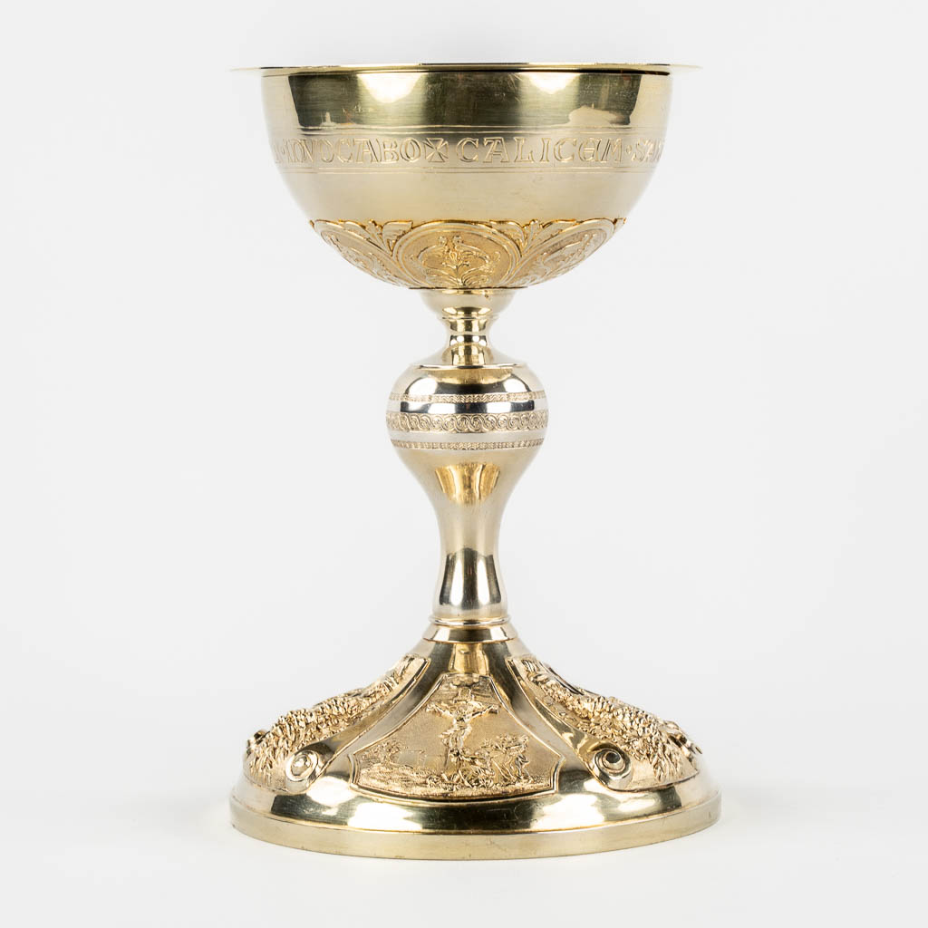 Célestin DE KEUKELAERE (1800-1883) 'Chalice' silver, The Life of Christ', 19th C. 694g. 