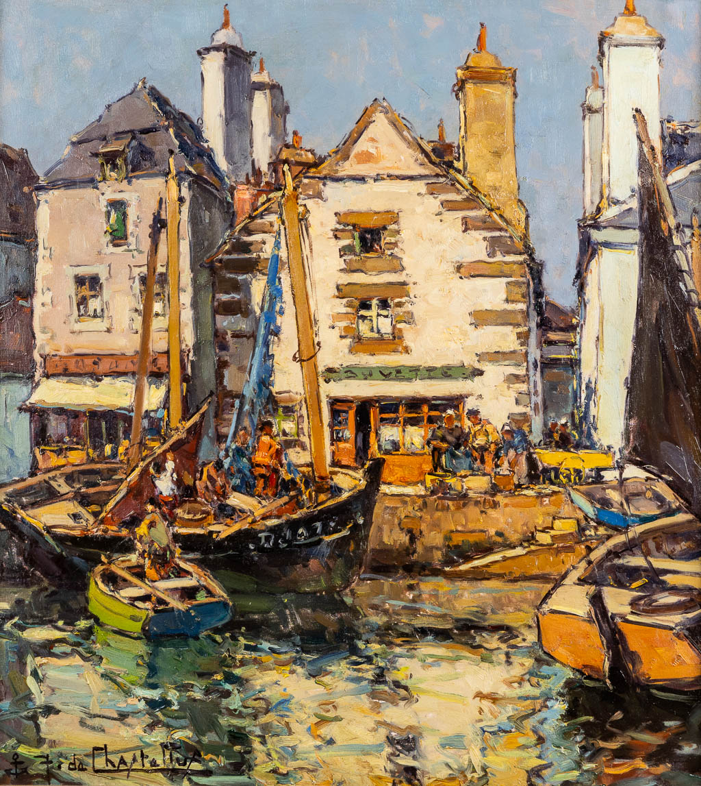 Jacques DE CHASTELLUS (1894-1957) 'Cornarneau, Bretagne'. (W:65 x H:72 cm)