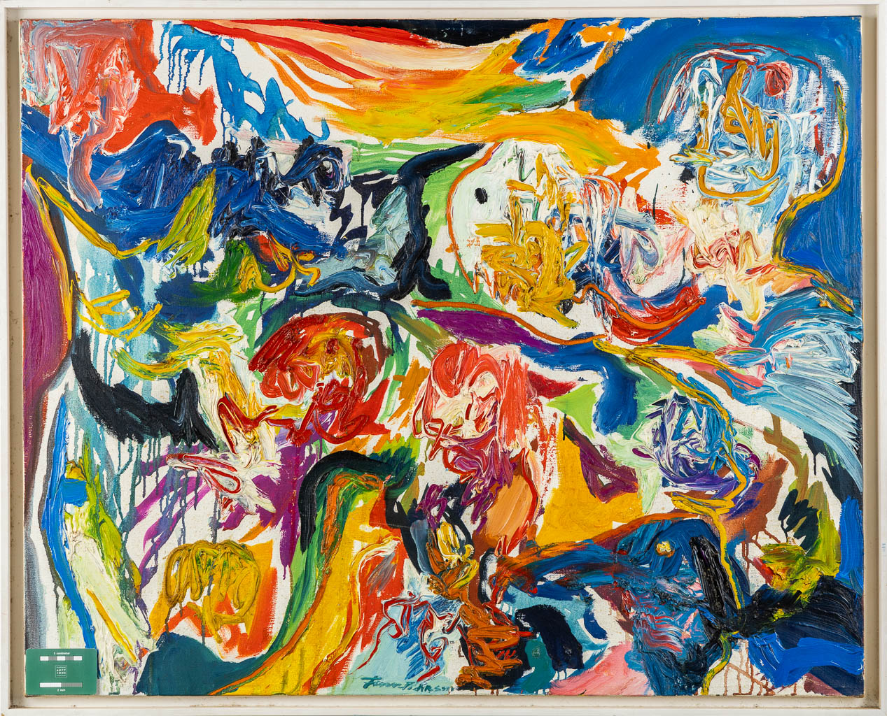Finn PEDERSEN (1944-2014) 'Brunstigt Overlys' olie op doek. (W:100 x H:81 cm)