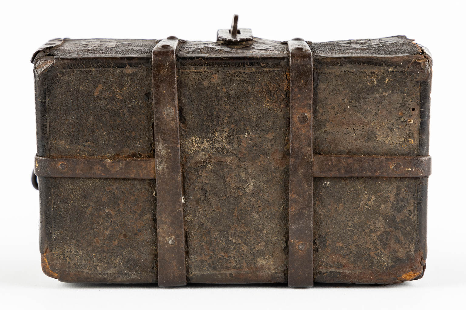 An antique money chest, Gothic, 15th C.